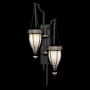 Fine Art Handcrafted Lighting Mirage 2 Light 42" Tall LED Wall Sconce Black Iron / Brass / Pebble