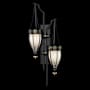 Fine Art Handcrafted Lighting Mirage 2 Light 42" Tall LED Wall Sconce Black Iron / Brass / Black Knight