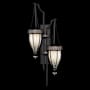 Fine Art Handcrafted Lighting Mirage 2 Light 42" Tall LED Wall Sconce Black Iron / Nickel / Pebble