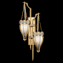 Fine Art Handcrafted Lighting Mirage 2 Light 42" Tall LED Wall Sconce Gold Leaf / Brass / Coco