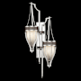 Fine Art Handcrafted Lighting Mirage 2 Light 42" Tall LED Wall Sconce Silver Leaf / Nickel / Pebble