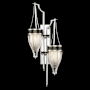 Fine Art Handcrafted Lighting Mirage 2 Light 42" Tall LED Wall Sconce Silver Leaf / Nickel / Black Knight