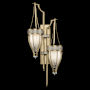 Fine Art Handcrafted Lighting Mirage 2 Light 42" Tall LED Wall Sconce Soft Gold Leaf / Nickel / Coco