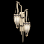 Fine Art Handcrafted Lighting Mirage 2 Light 42" Tall LED Wall Sconce Champagne / Brass / Pebble