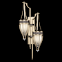 Fine Art Handcrafted Lighting Mirage 2 Light 42" Tall LED Wall Sconce Champagne / Nickel / Pebble