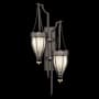 Fine Art Handcrafted Lighting Mirage 2 Light 42" Tall LED Wall Sconce Midnight Steel / Brass / Pebble