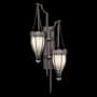 Fine Art Handcrafted Lighting Mirage 2 Light 42" Tall LED Wall Sconce Midnight Steel / Nickel / Pebble