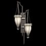 Fine Art Handcrafted Lighting Mirage 2 Light 42" Tall LED Wall Sconce Midnight Steel / Nickel / Coco