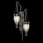 Fine Art Handcrafted Lighting Mirage 2 Light 42" Tall LED Wall Sconce Midnight Steel / Nickel / Black Knight