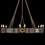 Fine Art Handcrafted Lighting Mirage 12 Light 50" Wide Taper Candle Style Chandelier Bronze / Brass / Pebble