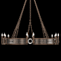 Fine Art Handcrafted Lighting Mirage 12 Light 50" Wide Taper Candle Style Chandelier Bronze / Nickel / Pebble