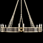 Fine Art Handcrafted Lighting Mirage 12 Light 50" Wide Taper Candle Style Chandelier Champagne / Brass / Pebble