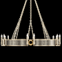 Fine Art Handcrafted Lighting Mirage 12 Light 50" Wide Taper Candle Style Chandelier Champagne / Brass / Coco