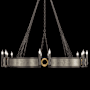 Fine Art Handcrafted Lighting Mirage 12 Light 50" Wide Taper Candle Style Chandelier Midnight Steel / Brass / Coco