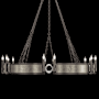 Fine Art Handcrafted Lighting Mirage 12 Light 50" Wide Taper Candle Style Chandelier Midnight Steel / Nickel / Coco