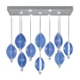 Fine Art Handcrafted Lighting Embark 7 Light 59" Wide LED Linear Pendant Silver / Blue