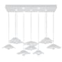 Fine Art Handcrafted Lighting Embark 7 Light 62" Wide LED Linear Pendant White / Clear