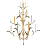 Fine Art Handcrafted Lighting Beveled Arcs 16 Light 56" Wide Crystal Chandelier Gold Leaf