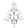 Fine Art Handcrafted Lighting Beveled Arcs 16 Light 56" Wide Crystal Chandelier Silver Leaf