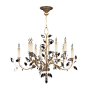 Fine Art Handcrafted Lighting Crystal Laurel 10 Light 43" Wide Crystal Chandelier Gold Leaf