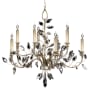 Fine Art Handcrafted Lighting Crystal Laurel 10 Light 43" Wide Crystal Chandelier Silver Leaf