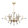 Fine Art Handcrafted Lighting Beveled Arcs 57" Round Chandelier with Arcing Beveled Crystal Muted Gold