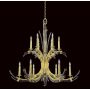 Fine Art Handcrafted Lighting Trevi 12 Light 42" Wide Crystal Abstract Chandelier Bronze