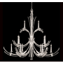 Fine Art Handcrafted Lighting Trevi 15 Light 56" Wide Crystal Abstract Chandelier Silver