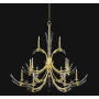 Fine Art Handcrafted Lighting Trevi 15 Light 56" Wide Crystal Abstract Chandelier Bronze