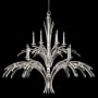 Fine Art Handcrafted Lighting Trevi 12 Light 56" Wide Crystal Abstract Chandelier Silver