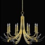 Fine Art Handcrafted Lighting Trevi 8 Light 40" Wide Crystal Abstract Chandelier Gold