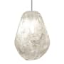 Fine Art Handcrafted Lighting Natural Inspirations 6" Wide LED Crystal Mini Pendant Silver Leaf