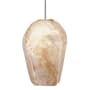 Fine Art Handcrafted Lighting Natural Inspirations 6" Wide LED Crystal Mini Pendant Silver Leaf
