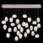 Fine Art Handcrafted Lighting Natural Inspirations 28 Light 54" Wide LED Crystal Multi Light Pendant Gold Tone Silver Leaf