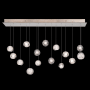Fine Art Handcrafted Lighting Natural Inspirations 15 Light 48" Wide LED Crystal Multi Light Pendant Gold Tone Silver Leaf