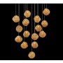 Fine Art Handcrafted Lighting Vesta 15 Light 21" Wide LED Abstract Multi Light Pendant Gold