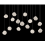 Fine Art Handcrafted Lighting Vesta 15 Light 48" Wide LED Abstract Multi Light Pendant Silver
