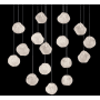 Fine Art Handcrafted Lighting Vesta 16 Light 32" Wide LED Abstract Multi Light Pendant Silver