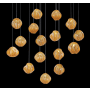 Fine Art Handcrafted Lighting Vesta 16 Light 32" Wide LED Abstract Multi Light Pendant Gold