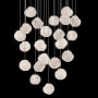 Fine Art Handcrafted Lighting Vesta 22 Light 24" Wide LED Abstract Multi Light Pendant Silver