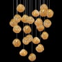 Fine Art Handcrafted Lighting Vesta 22 Light 24" Wide LED Abstract Multi Light Pendant Gold