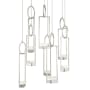 Fine Art Handcrafted Lighting Delphi 34" Wide LED Multi Light Pendant Silver