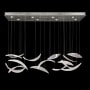 Fine Art Handcrafted Lighting Elevate 8 Light 54" Wide LED Crystal Chandelier Silver Leaf / Clear / Opaline