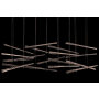 Fine Art Handcrafted Lighting Elevate 8 Light 62" Wide LED Abstract Multi Light Pendant Silver Leaf