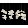 Fine Art Handcrafted Lighting Elevate 8 Light 54" Wide LED Abstract Multi Light Pendant Gold Leaf