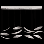 Fine Art Handcrafted Lighting Elevate 6 Light 51" Wide LED Crystal Chandelier Silver Leaf / Clear / White