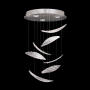 Fine Art Handcrafted Lighting Elevate 3 Light 18" Wide LED Crystal Chandelier Silver Leaf / Clear / White