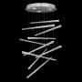 Fine Art Handcrafted Lighting Elevate 3 Light 23" Wide LED Crystal Chandelier Silver Leaf / Crystal Stardust