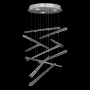 Fine Art Handcrafted Lighting Elevate 3 Light 23" Wide LED Crystal Chandelier Silver Leaf / Ebony Stardust