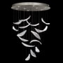 Fine Art Handcrafted Lighting Elevate 8 Light 32" Wide LED Crystal Chandelier Silver Leaf / Clear / Opaline